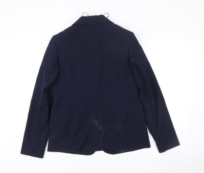 Marks and Spencer Women’s Blue Blazer Jacket Size 10 Regular Notch Lapel