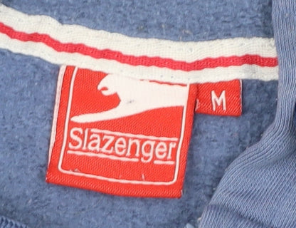 Mens UK Size M Slazenger Blue Full Zip Hoodie