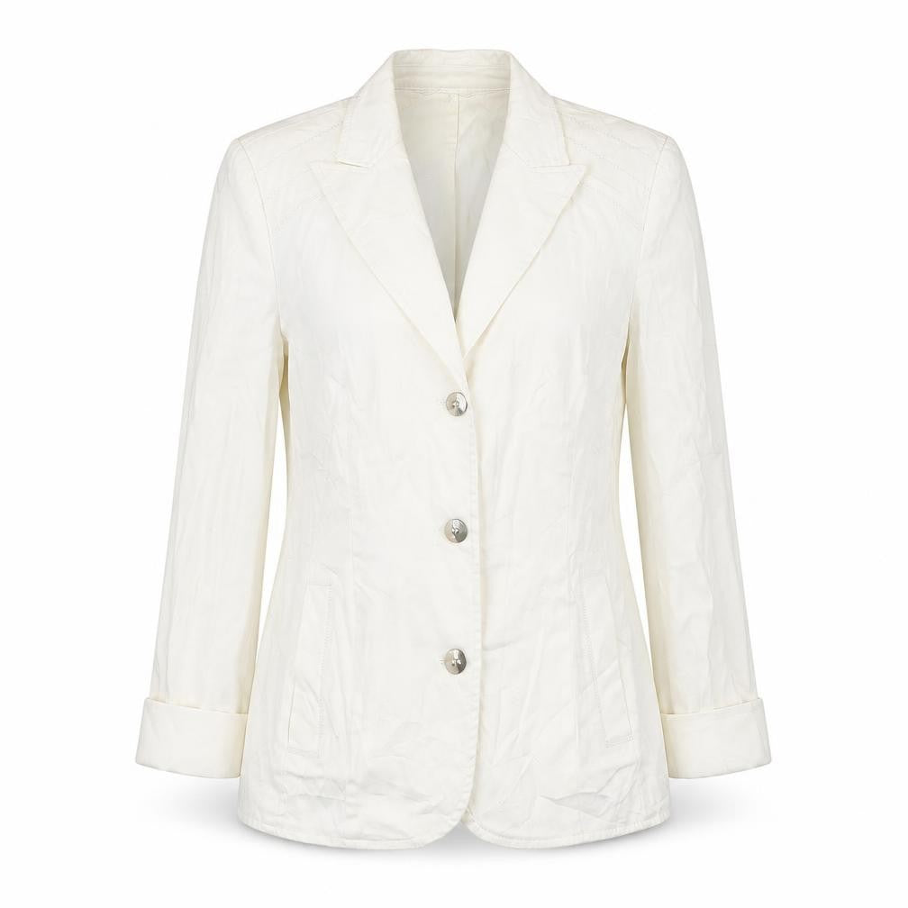 Betty Barclay Womens White Cotton Blend Suit Jacket Size 12