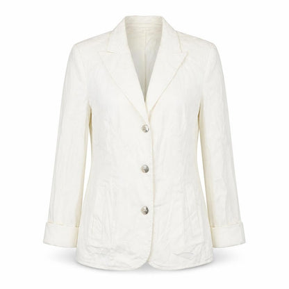Betty Barclay Womens White Cotton Blend Suit Jacket Size 12
