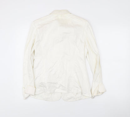 Betty Barclay Womens White Cotton Blend Suit Jacket Size 12