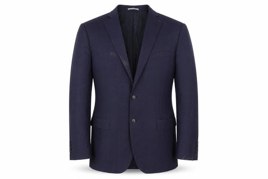 Marks and Spencer Mens Blue Blazer Jacket 44L Regular Fit Wool Blend