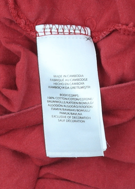 Ralph Lauren Men’s Red V-Neck Cotton T-Shirt Size S