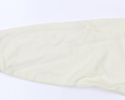 Nike Unisex Ivory L Pullover Sweatshirt Crew Neck Cotton Blend