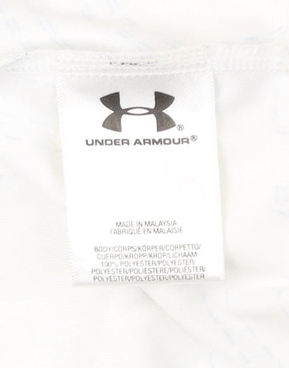 Under Armour Men’s White Polo Shirt M Athletic Fit Golf Sportswear