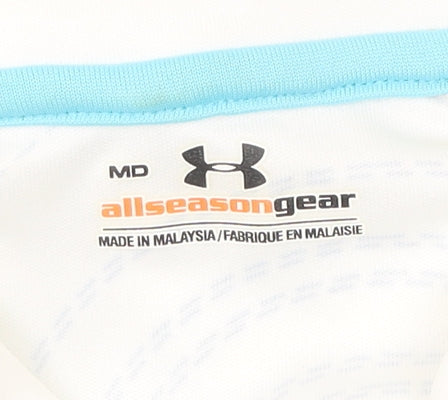 Under Armour Men’s White Polo Shirt M Athletic Fit Golf Sportswear