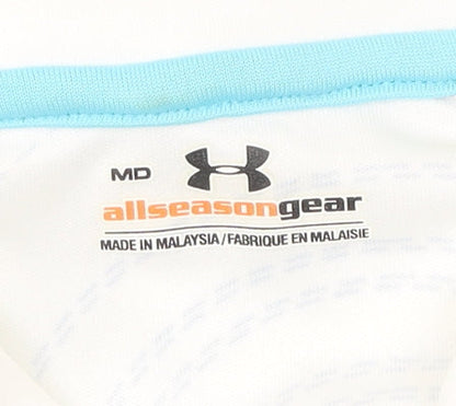 Under Armour Men’s White Polo Shirt M Athletic Fit Golf Sportswear