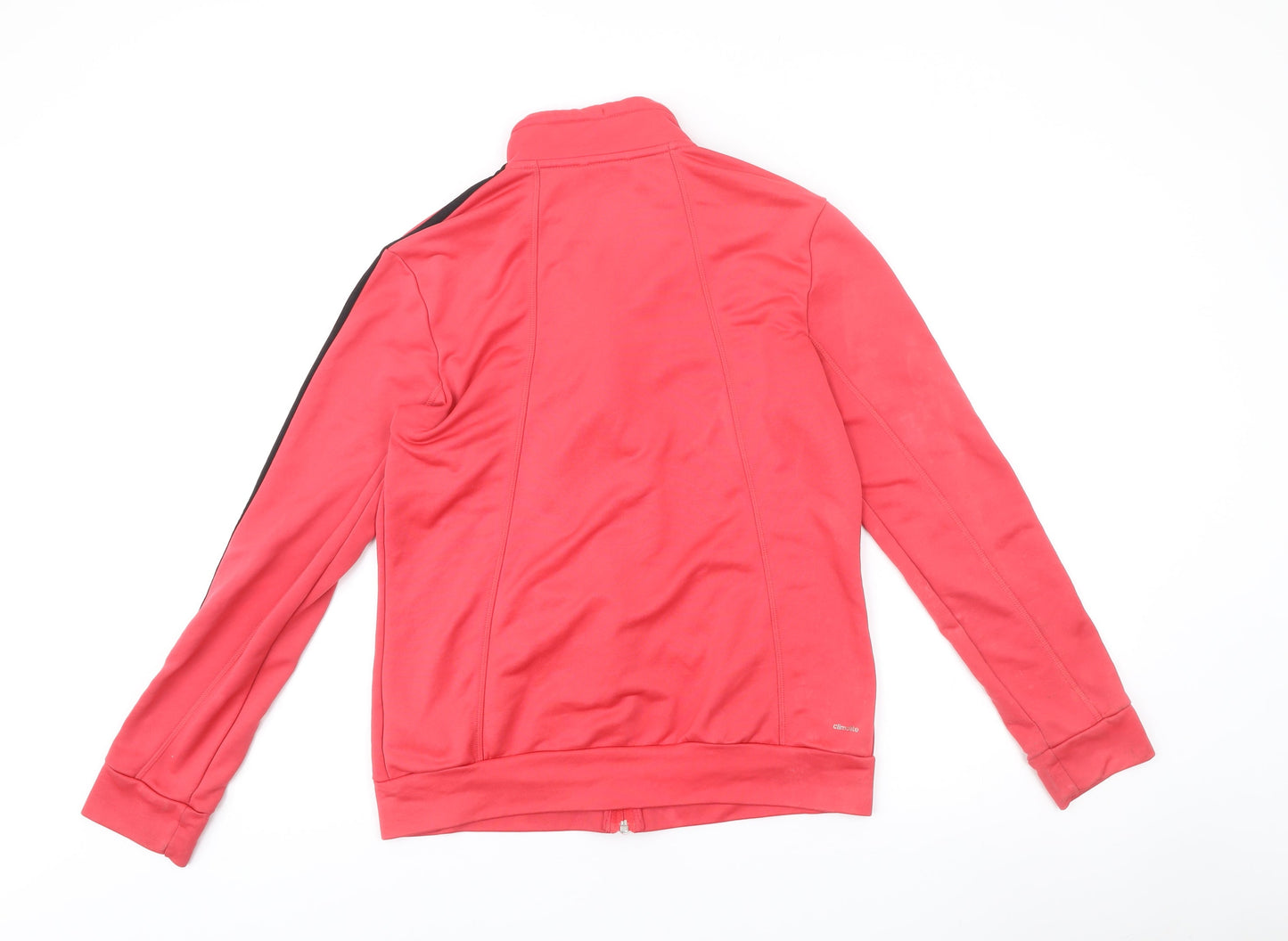 Adidas Mens Red Track Jacket L Full Zip Climalite Activewear