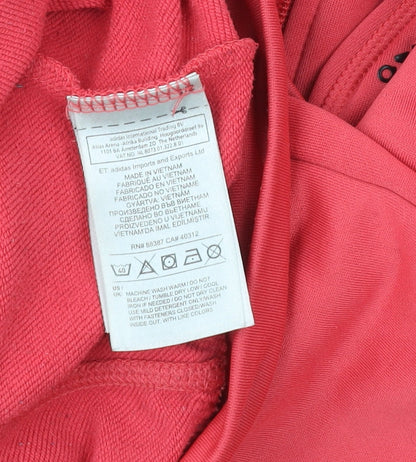 Adidas Mens Red Track Jacket L Full Zip Climalite Activewear