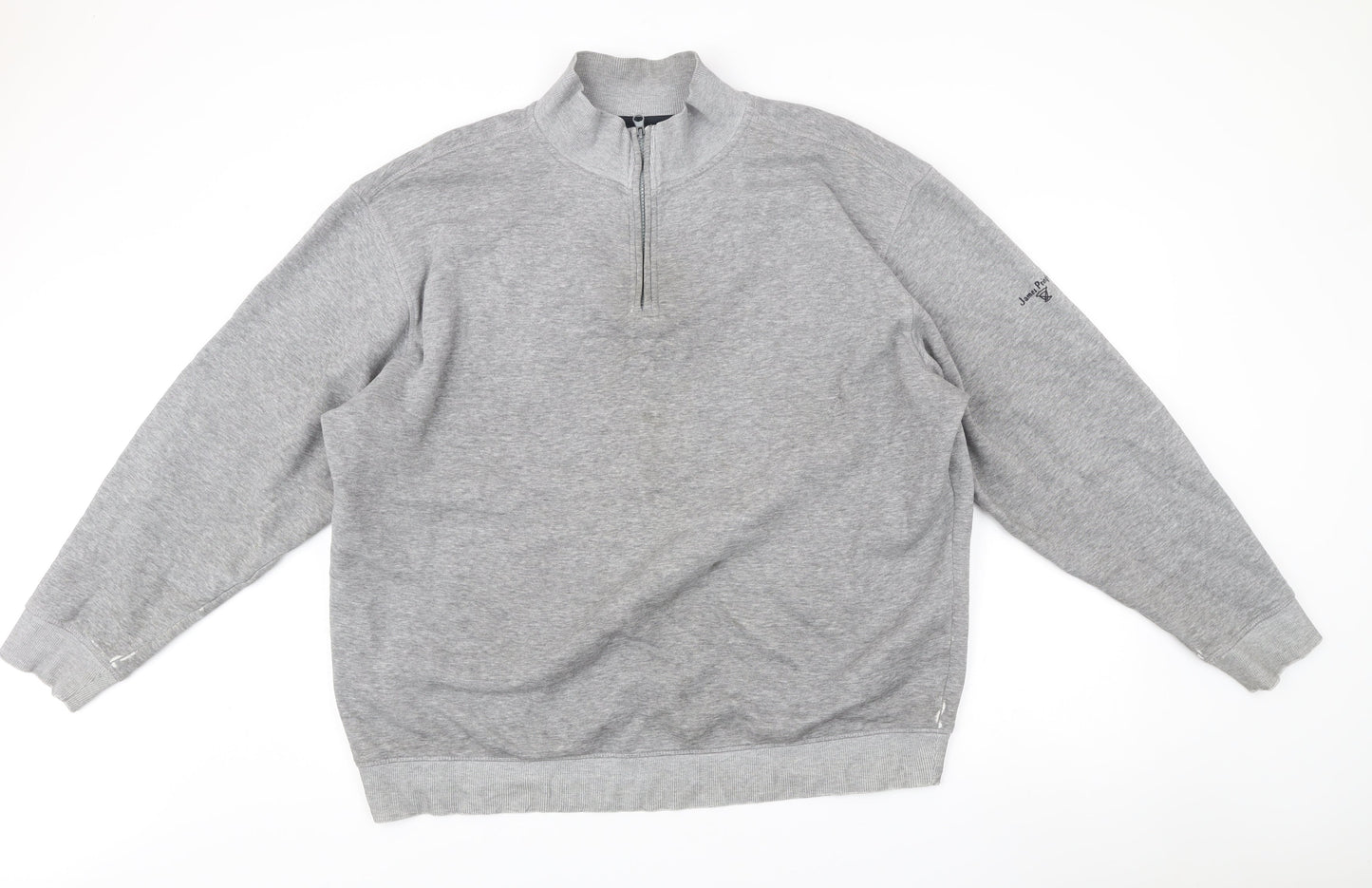 Mens UK Size 2XL James Pringle Grey 1/2 Zip Sweatshirt