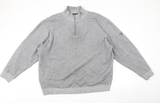 Mens UK Size 2XL James Pringle Grey 1/2 Zip Sweatshirt