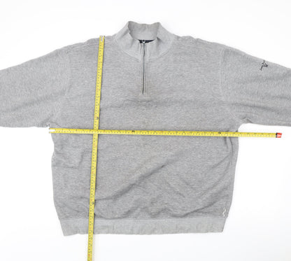 Mens UK Size 2XL James Pringle Grey 1/2 Zip Sweatshirt