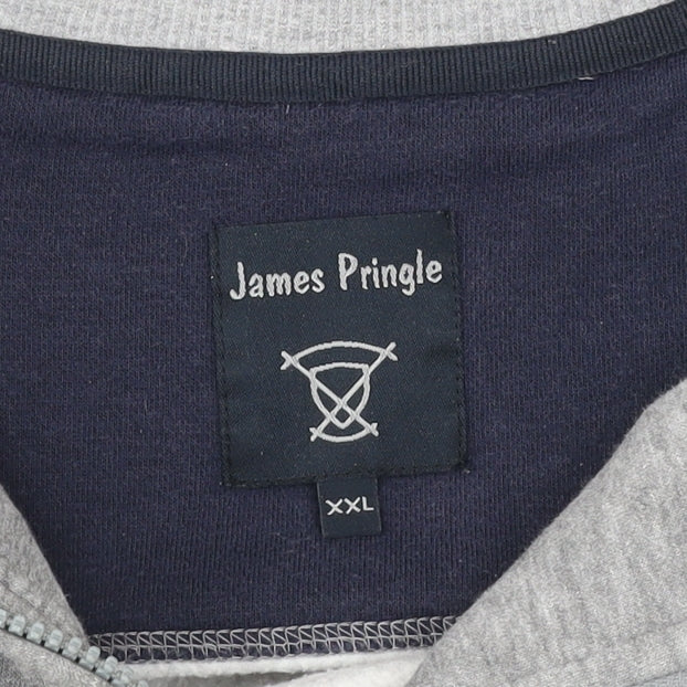 Mens UK Size 2XL James Pringle Grey 1/2 Zip Sweatshirt