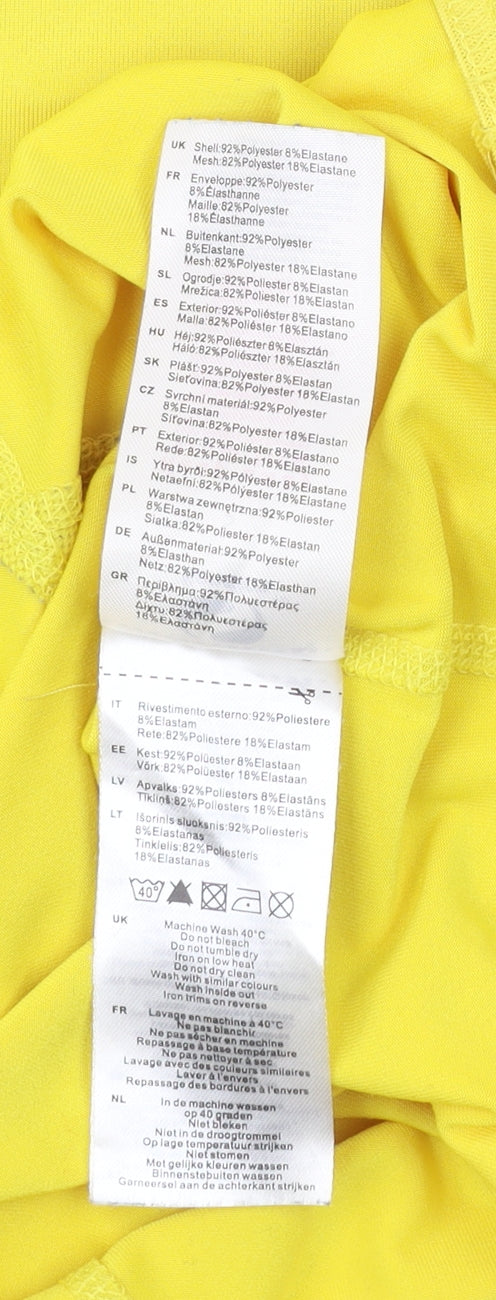 Sondico Men’s Yellow Long Sleeve Compression Top Size S Athletic