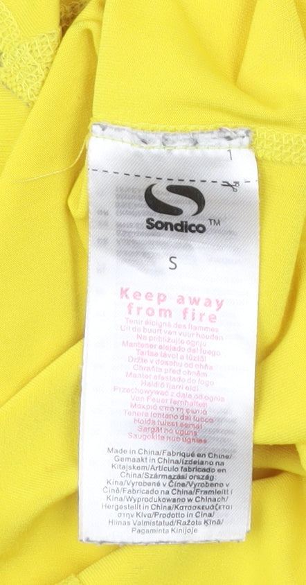 Sondico Men’s Yellow Long Sleeve Compression Top Size S Athletic