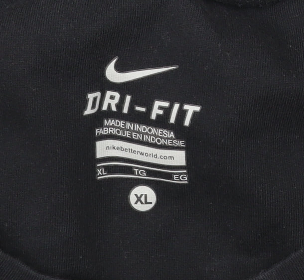 Nike Women Black XL Dri-Fit Just Do It T-Shirt Sports Top