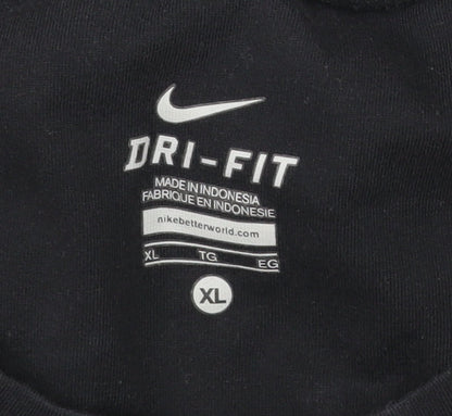 Nike Women Black XL Dri-Fit Just Do It T-Shirt Sports Top