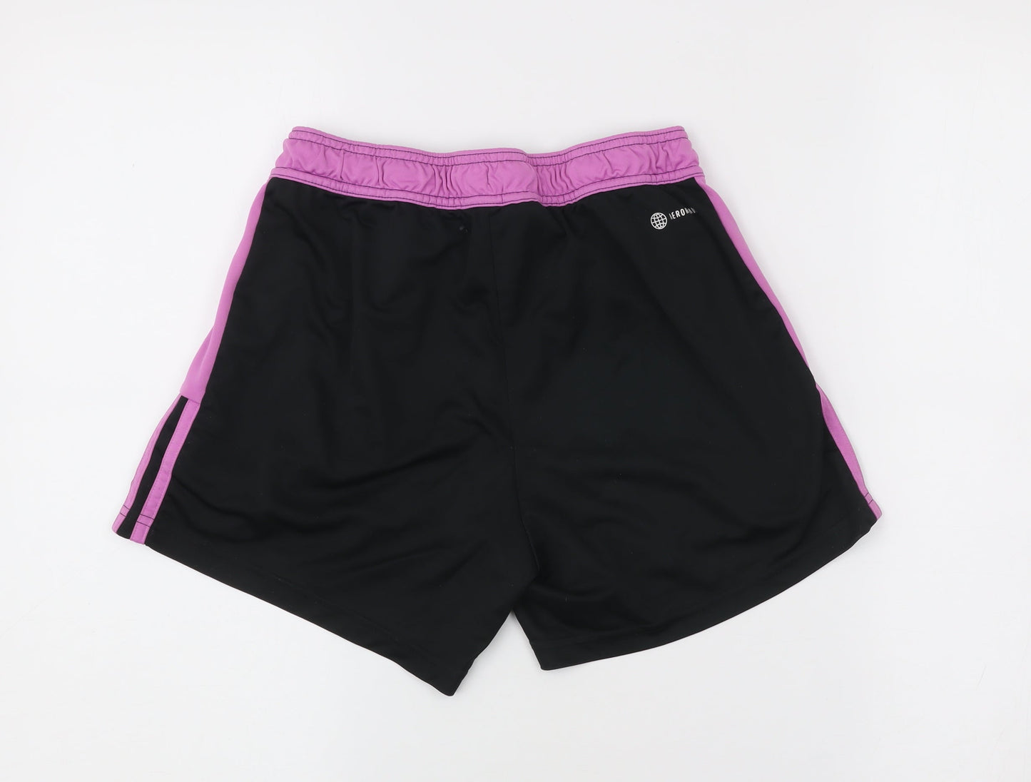 Adidas Womens Black Small Athletic Sports Shorts Elastic Waist