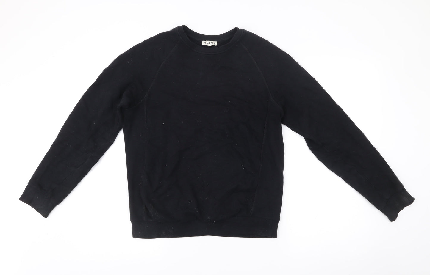 Mens UK Size S Reiss Black Pullover Sweatshirt