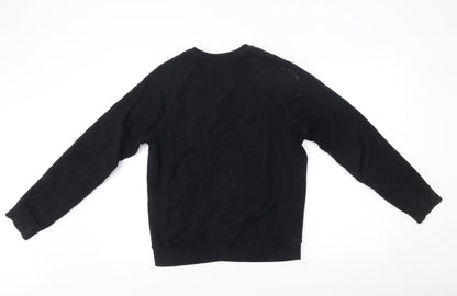Mens UK Size S Reiss Black Pullover Sweatshirt