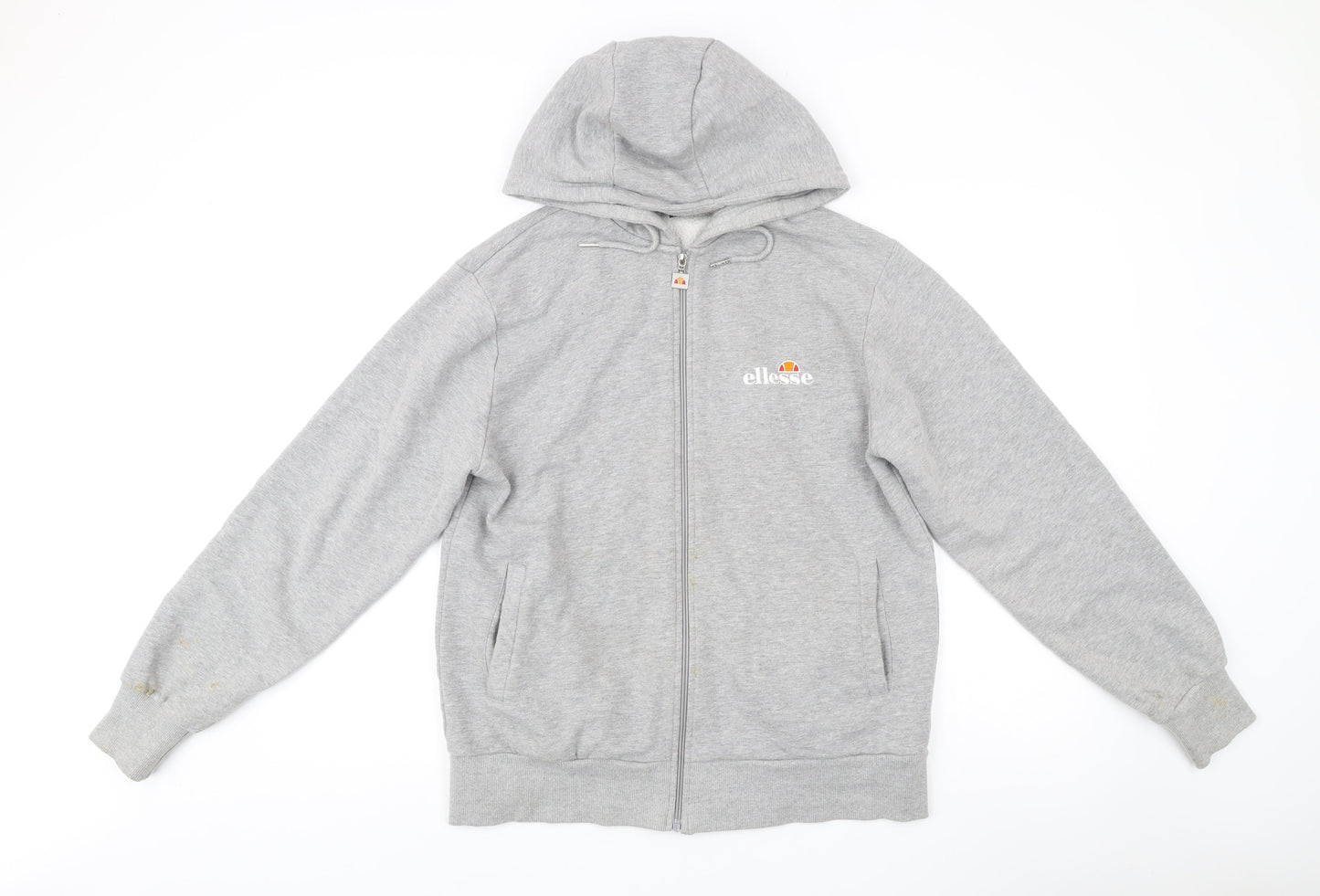 Ellesse Womens Grey UK 10 Full Zip Hoodie Sweatshirt Casual