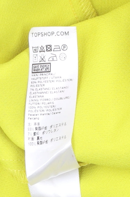 Womens UK Size 6 Topshop Slim Fit CasualParty/Cocktail Yellow Trousers