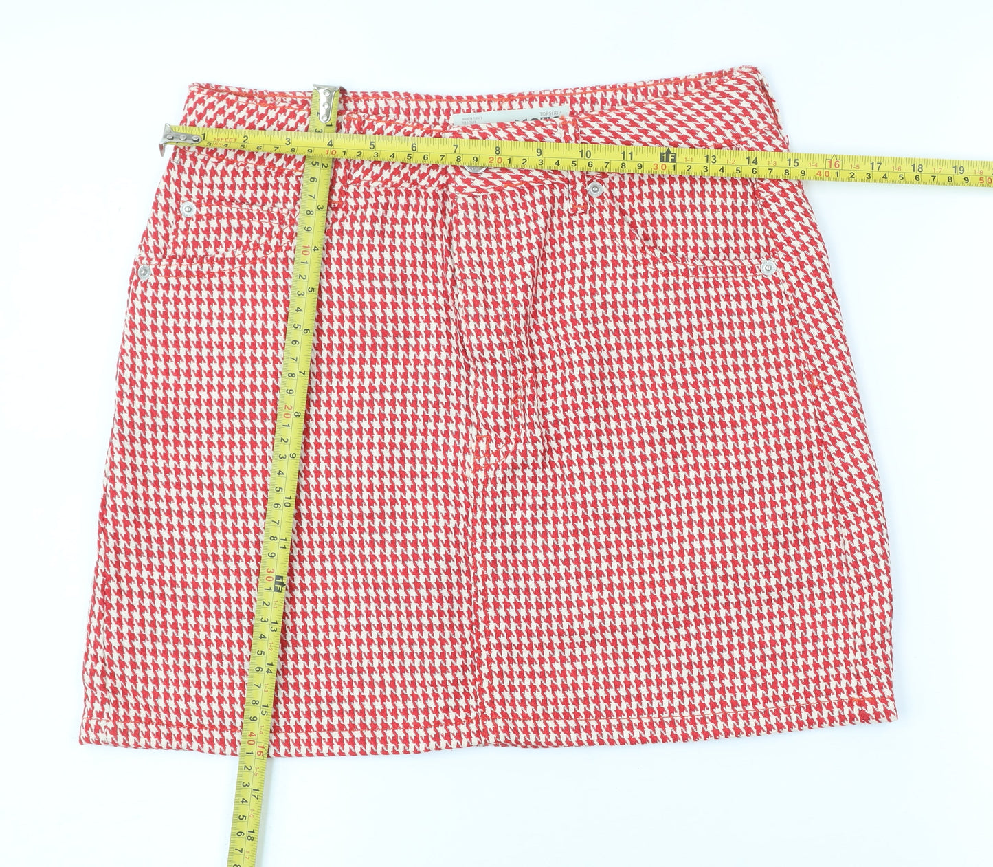 Womens UK Size 10 Topshop Straight & Pencil Tweed Skirt