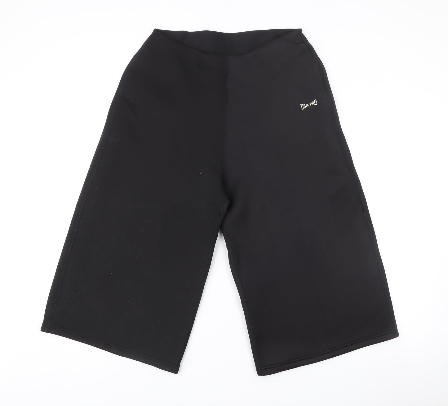 USA Pro Womens Black Size 12 Biker Activewear Shorts Polyester