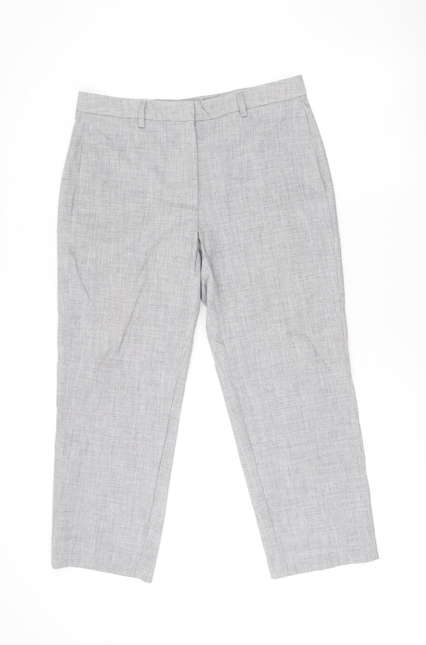 Womens UK Size 12 Marks and Spencer Regular Fit Business Workwear Formal Grey Tr