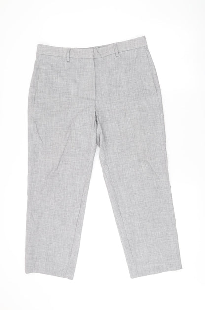 Womens UK Size 12 Marks and Spencer Regular Fit Business Workwear Formal Grey Tr