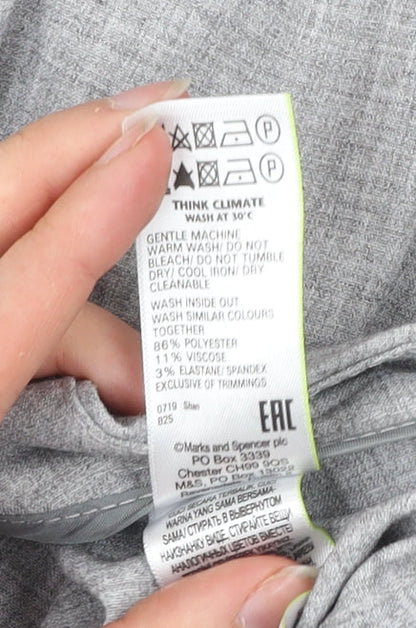 Womens UK Size 12 Marks and Spencer Regular Fit Business Workwear Formal Grey Tr