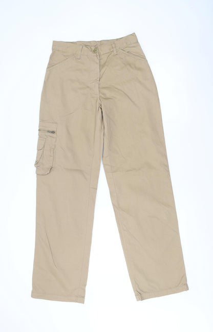 J'ESPERE Mens Beige Cargo Trousers Size S 36/38 Casual Straight