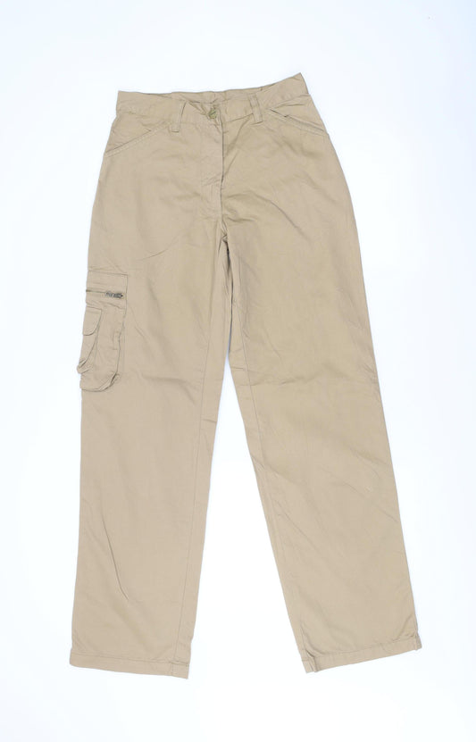 J'ESPERE Mens Beige Cargo Trousers Size S 36/38 Casual Straight