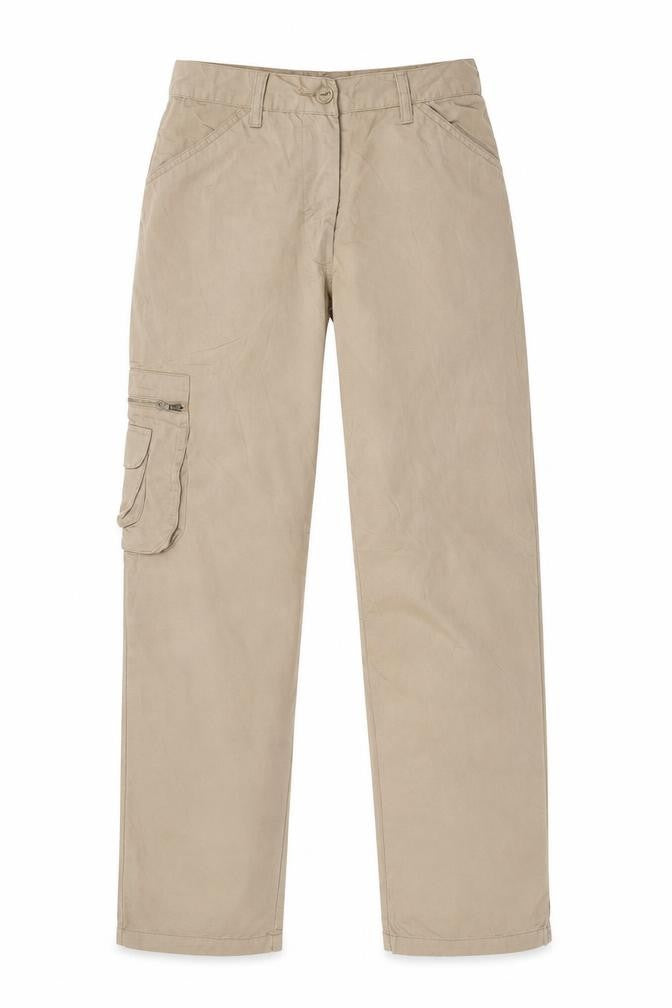 Mens UK Size S J'ESPERE Regular Fit Cargo Beige Trousers
