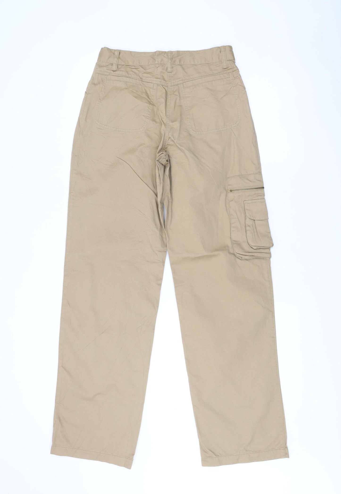 J'ESPERE Mens Beige Cargo Trousers Size S 36/38 Casual Straight