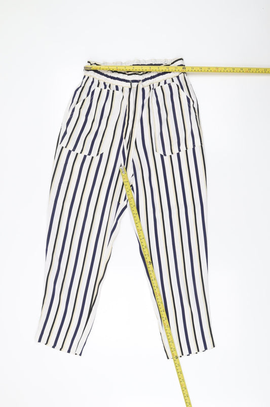 Womens UK Size XS Zara Relaxed Fit CasualTravel Multicoloured Trousers