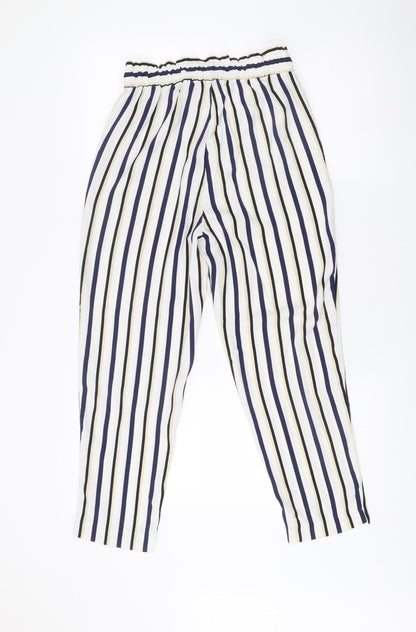 Womens UK Size XS Zara Relaxed Fit CasualTravel Multicoloured Trousers