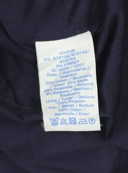 Boden Women’s Blue Shift Dress Size 12 Knee Length Short Sleeve