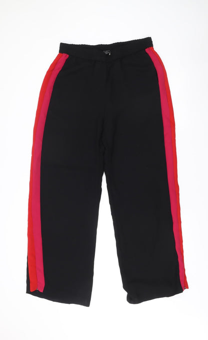 Womens UK Size L Zara Regular Fit Jogger Black Trousers