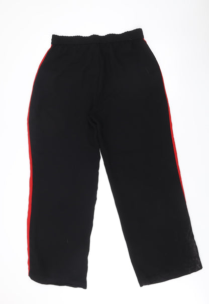 Womens UK Size L Zara Regular Fit Jogger Black Trousers