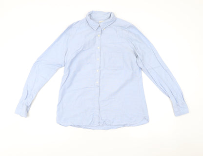 Gap Women’s Blue Cotton Button-Up Shirt Size S Long Sleeve