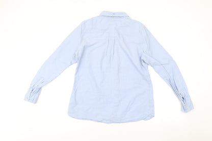 Gap Women’s Blue Cotton Button-Up Shirt Size S Long Sleeve