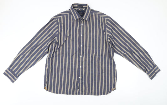 Mens UK Collar Size XL Marks and Spencer Smart Blue  Dress Shirt