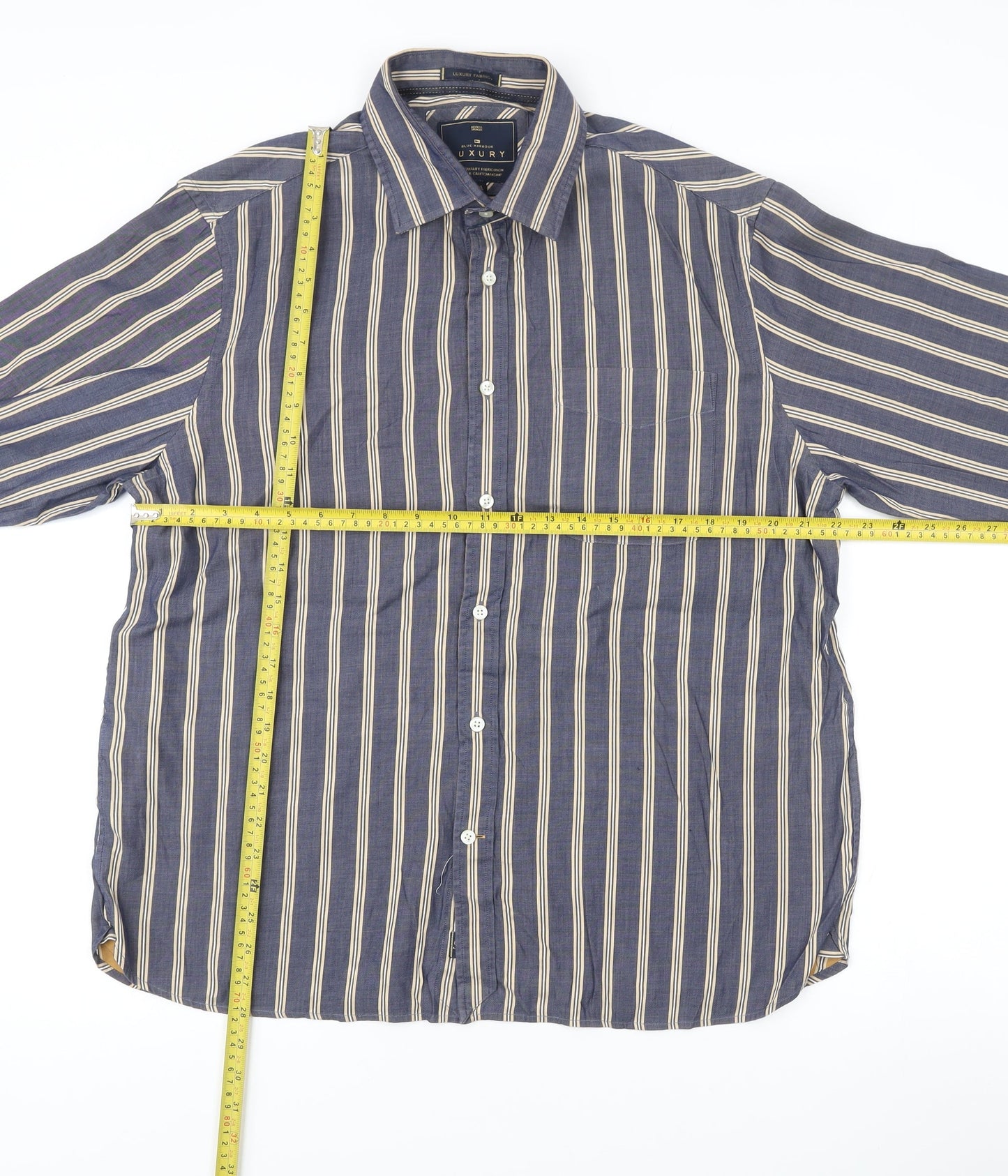 Mens UK Collar Size XL Marks and Spencer Smart Blue  Dress Shirt