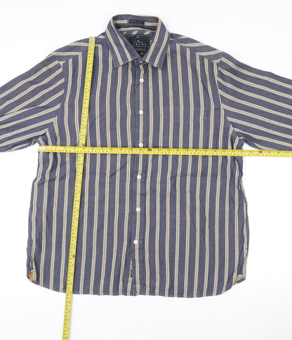 Mens UK Collar Size XL Marks and Spencer Smart Blue  Dress Shirt