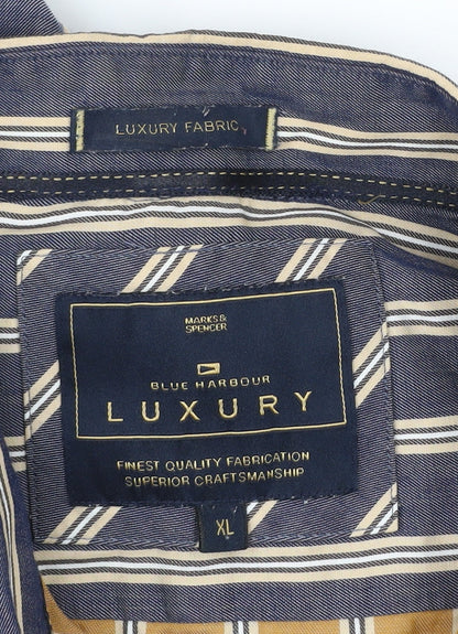 Mens UK Collar Size XL Marks and Spencer Smart Blue  Dress Shirt