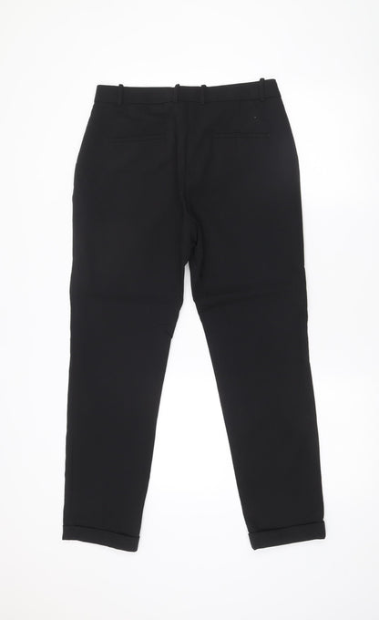 Whistles Women Black Size 12 Slim Chino Workwear Trousers