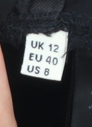 Whistles Women Black Size 12 Slim Chino Workwear Trousers