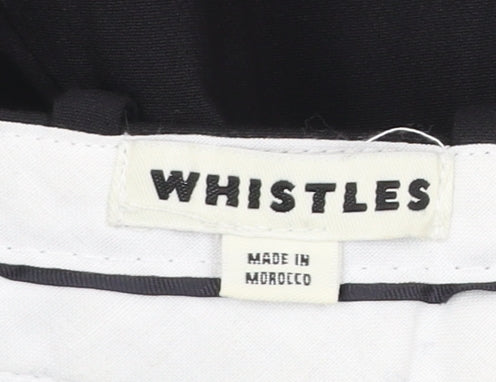 Whistles Women Black Size 12 Slim Chino Workwear Trousers