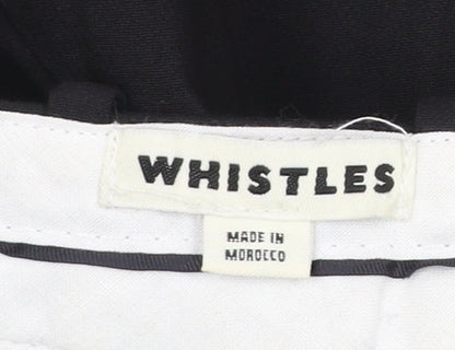 Whistles Women Black Size 12 Slim Chino Workwear Trousers